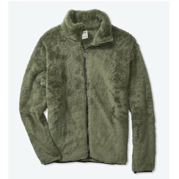 PINK Victorias Secret Teddy Sherpa Fleece Jacket Green Full Zip NEW Sz Small - Picture 1 of 9